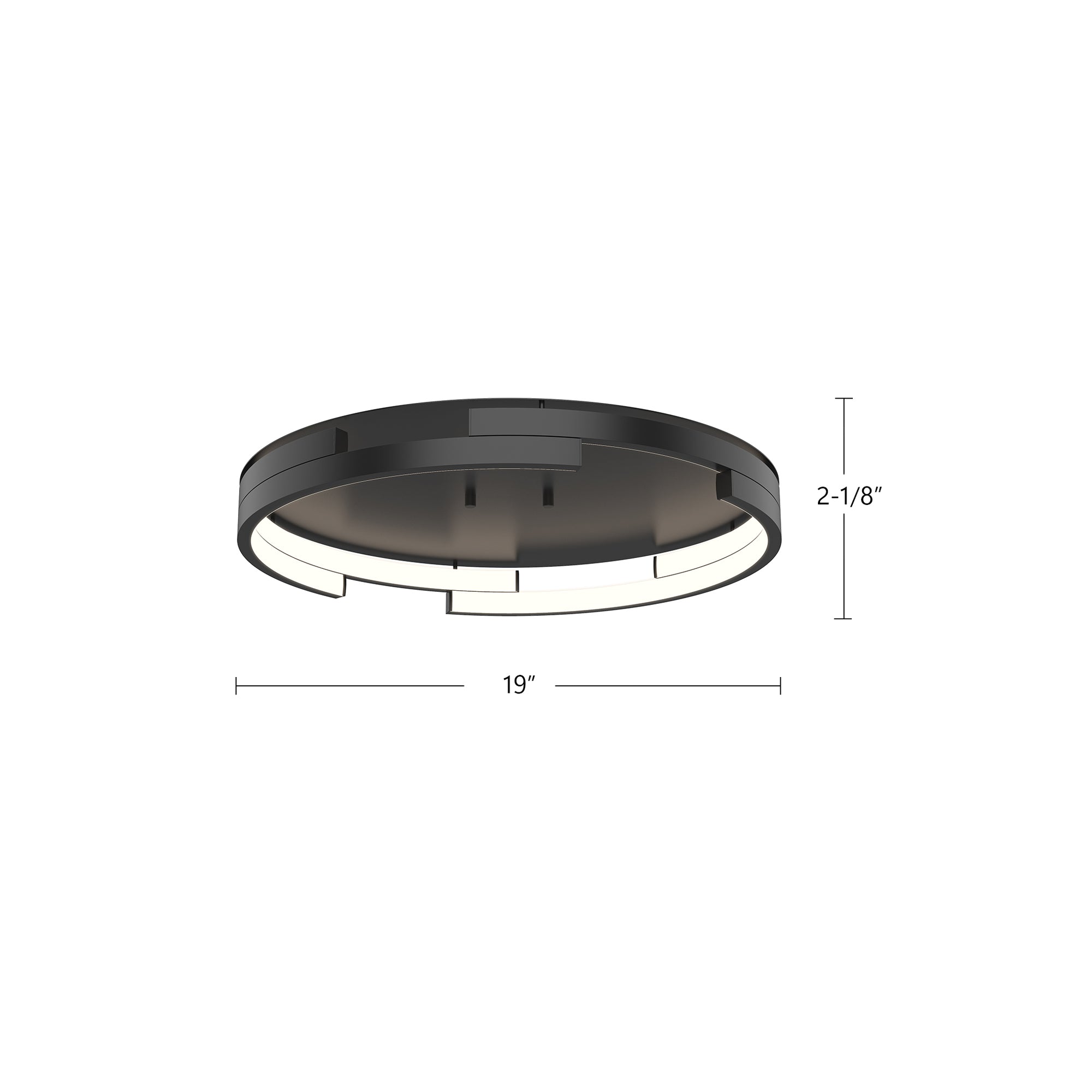 Anello Minor 19-in Walnut LED Flush Mount