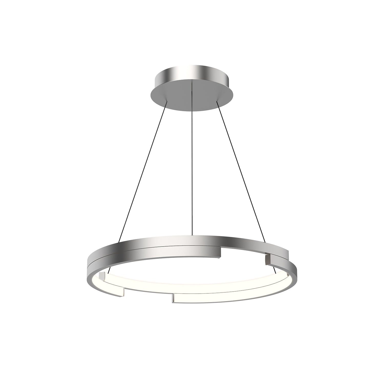 Anello Minor 19-in Brushed Nickel LED Pendant