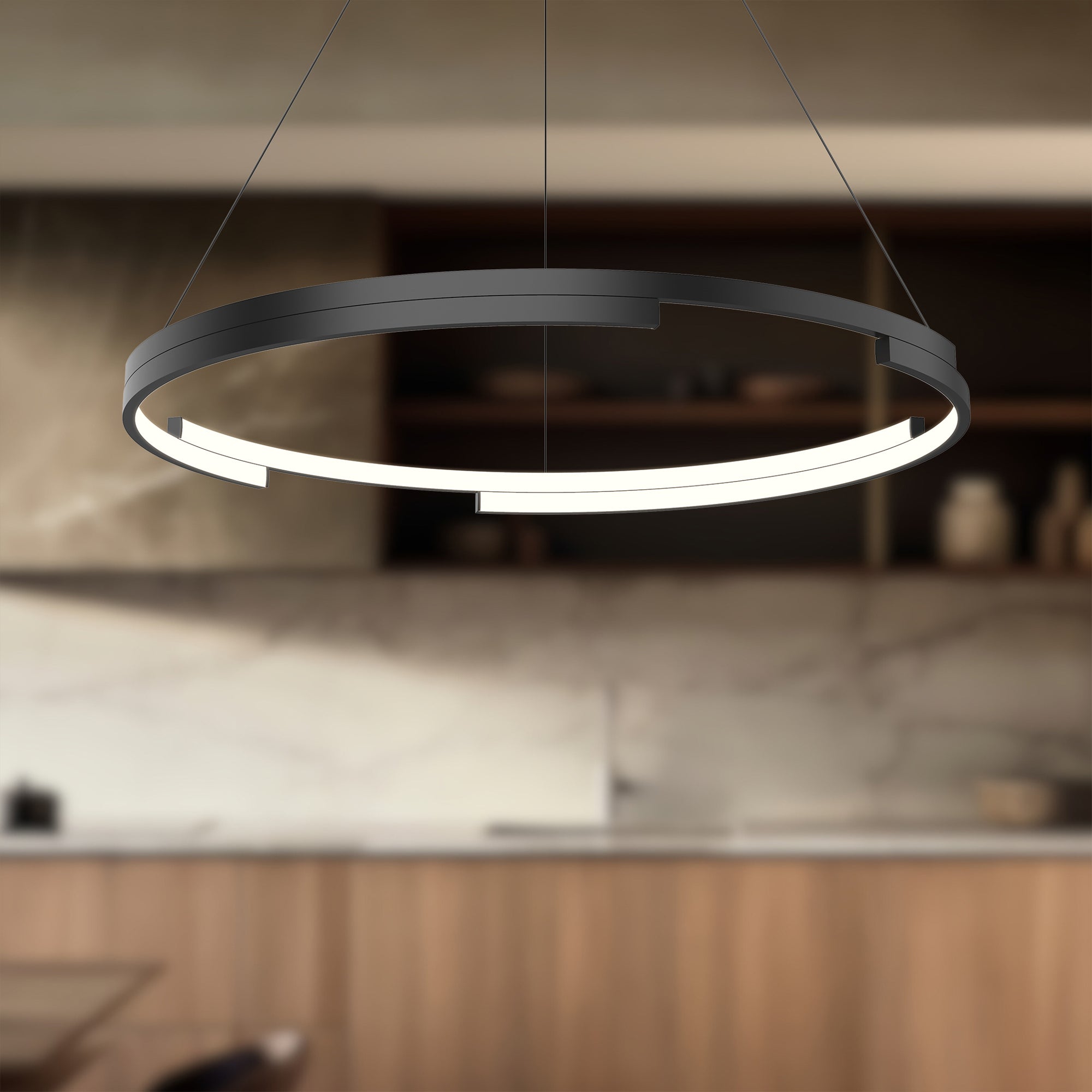 Anello Minor 32-in Black LED Pendant