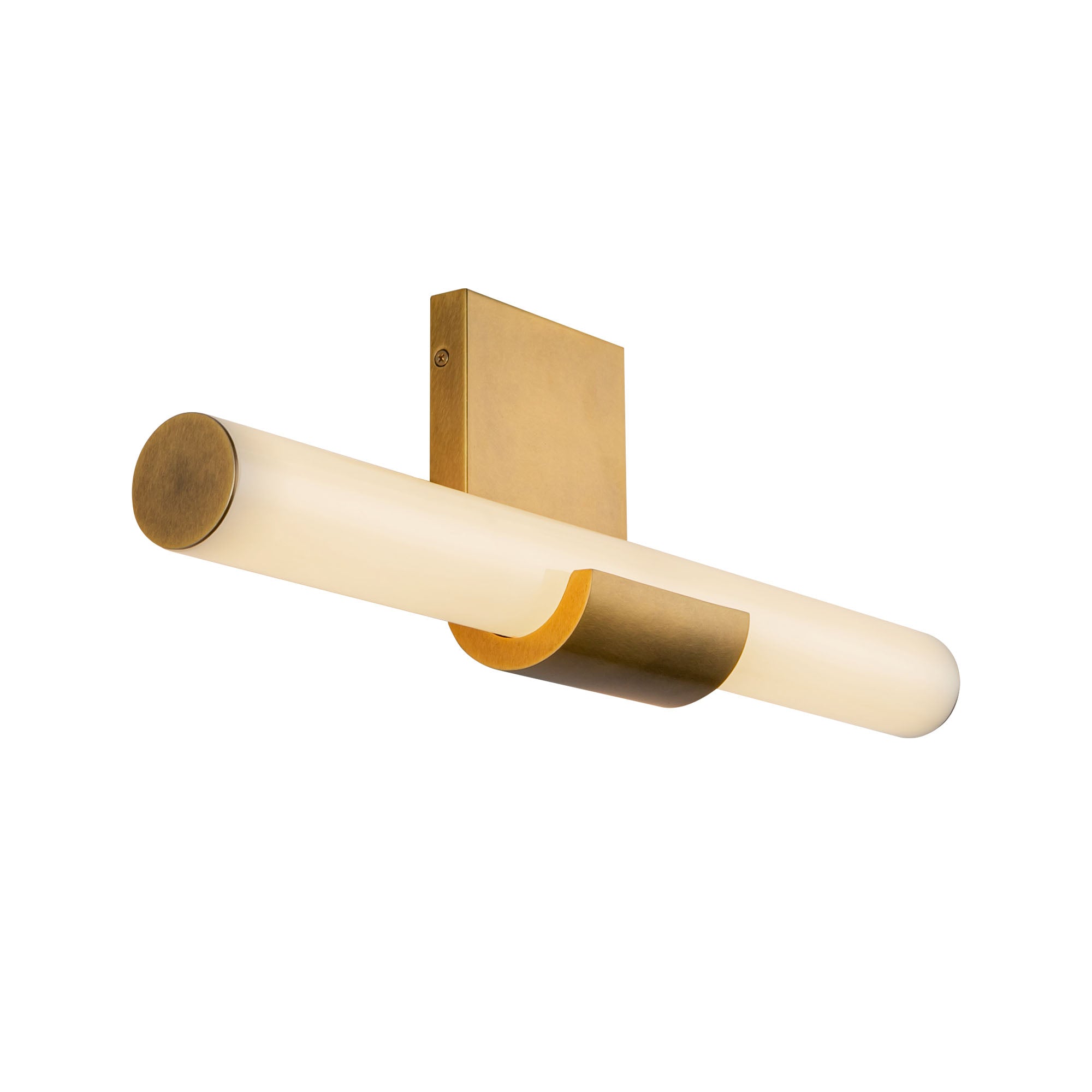 Apollo 6-in Vintage Brass LED Wall Vanity