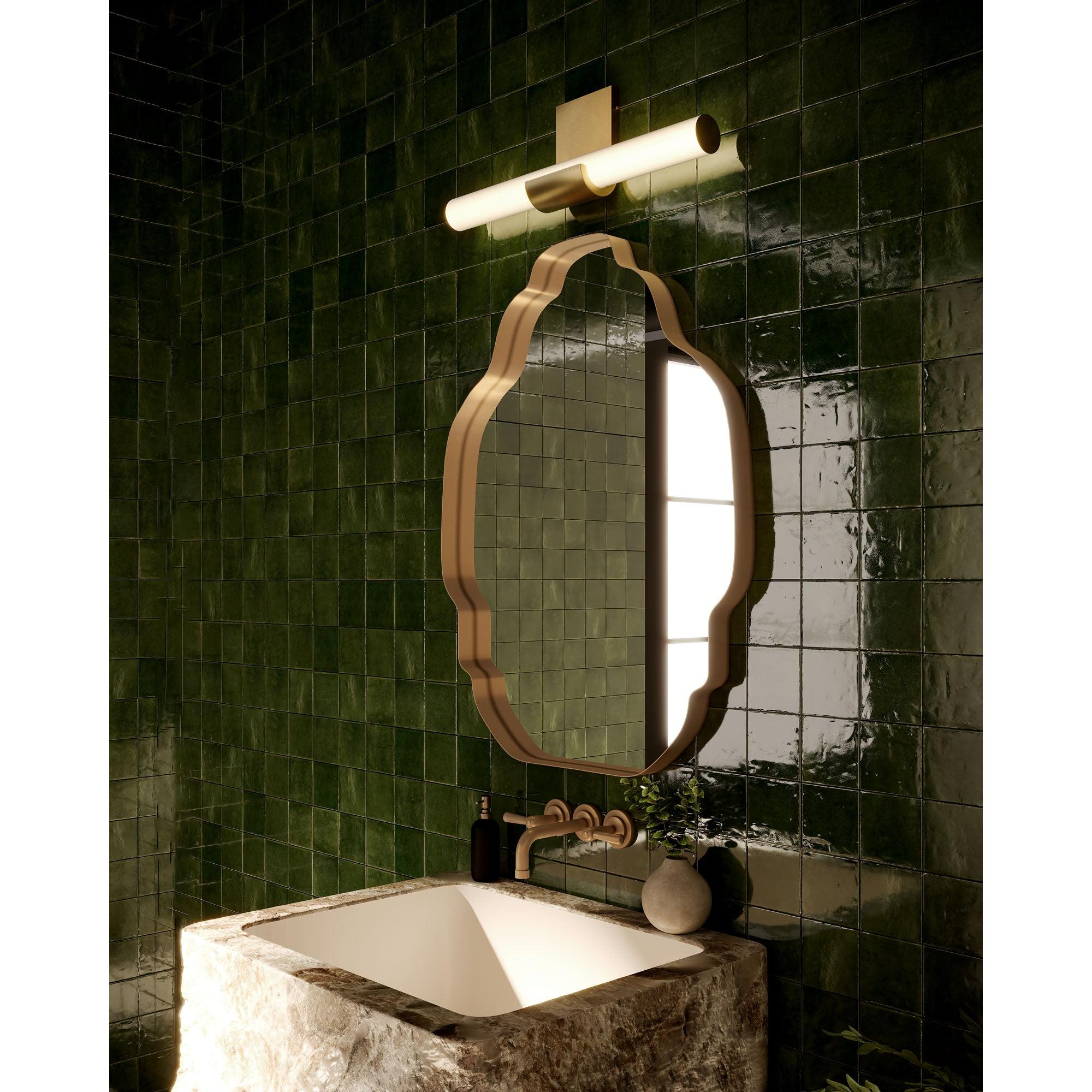 Apollo 6-in Vintage Brass LED Wall Vanity