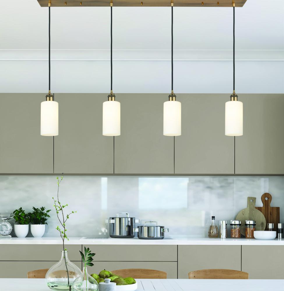 Innovations Lighting 124B-4P-BB-G434-7WH Pendant Art Deco - Damp Rated