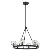 Crystorama Aragon ARA-10264-MK – 24 Inch – 6 Light – Chandelier – Matte Black – Dry Rated