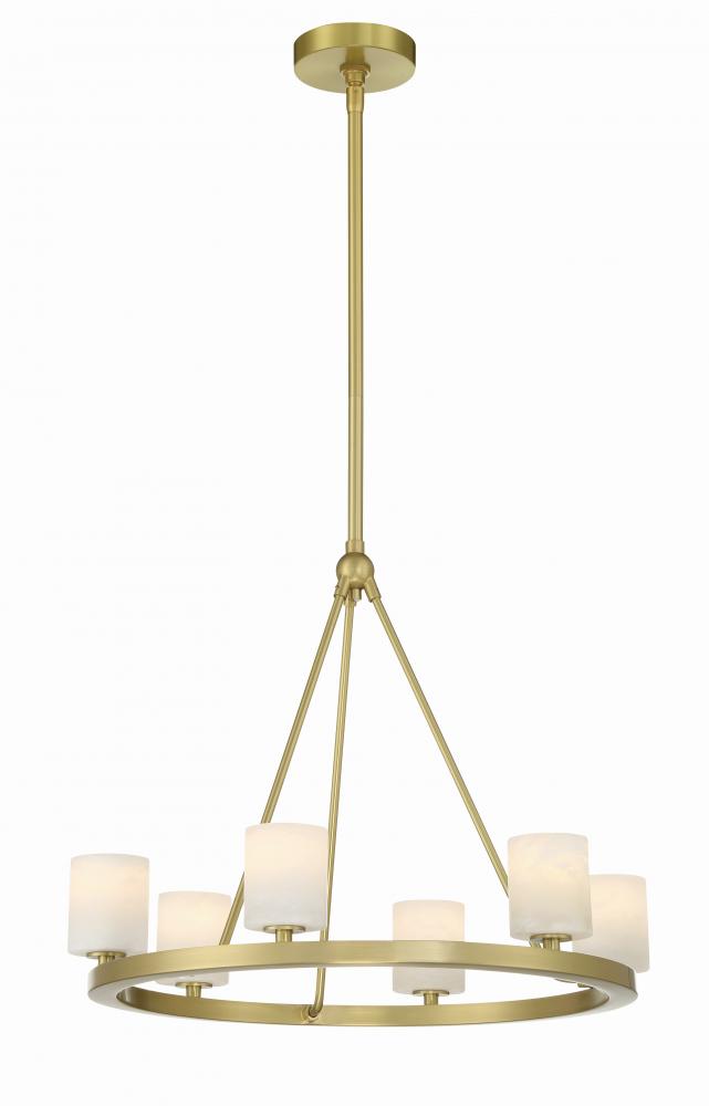 Crystorama ARAGON ARA-10264-SB-ST Chandelier Modern - Soft Brass