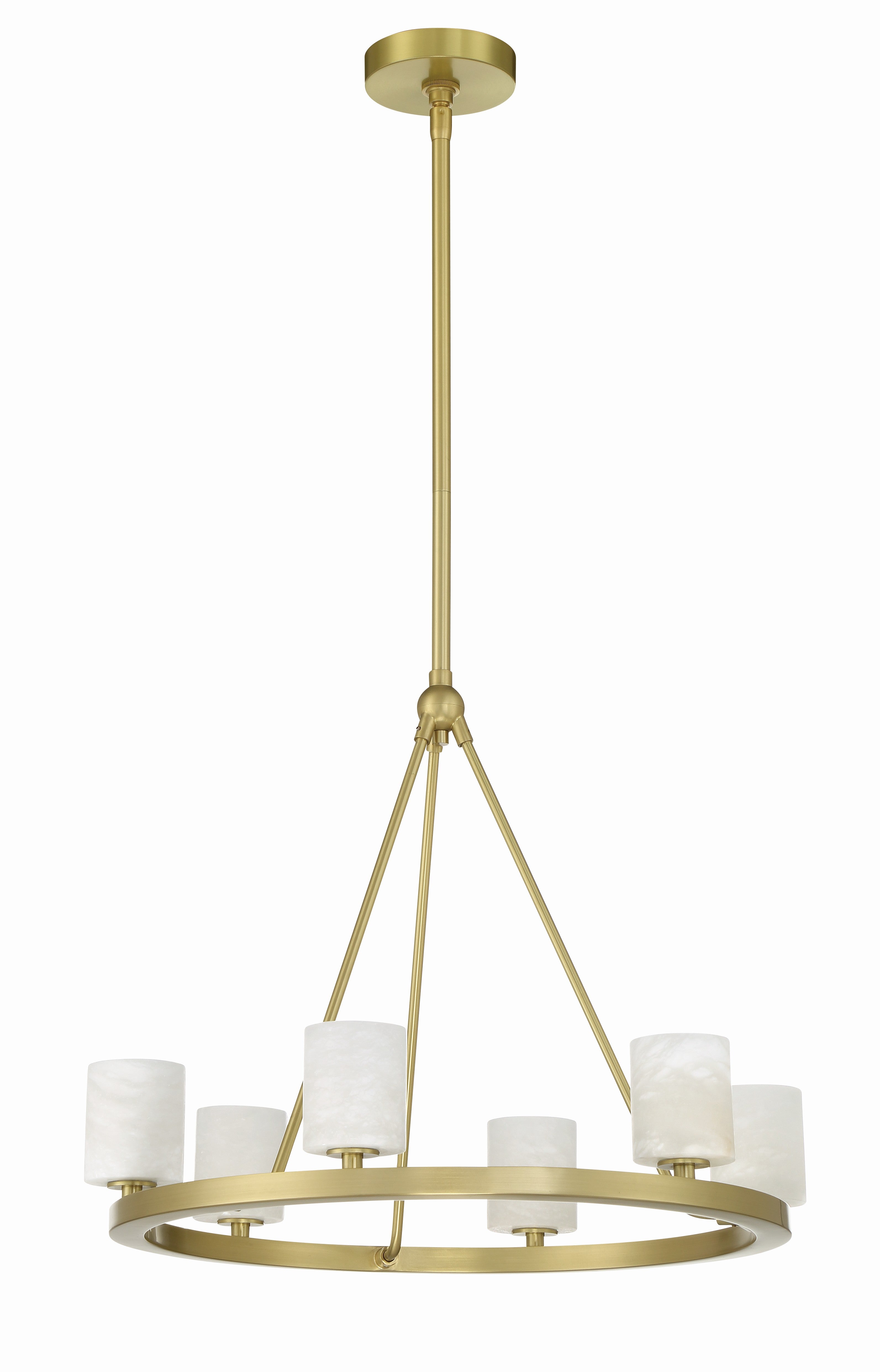 Crystorama Aragon ARA-10264-SB-ST – 22.75 Inch – 6 Light – Chandelier – Soft Brass – Dry Rated