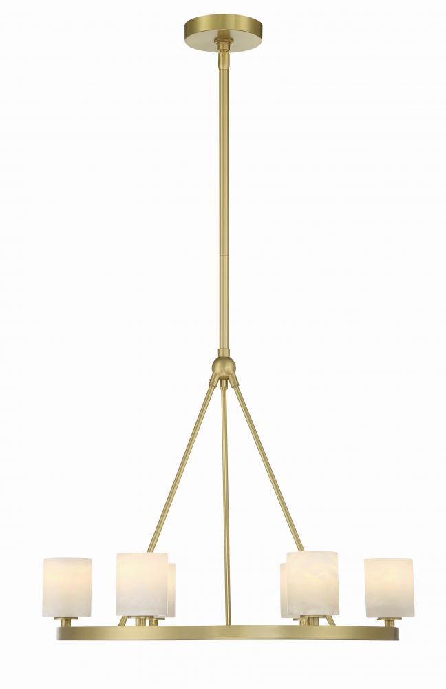 Crystorama ARAGON ARA-10264-SB-ST Chandelier Modern - Soft Brass