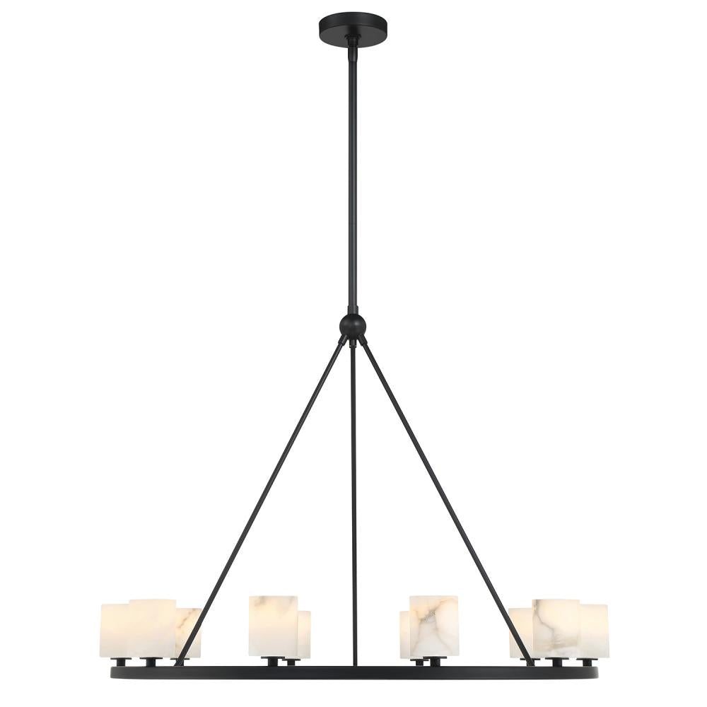 Crystorama ARAGON ARA-10265-MK-ST Chandelier Contemporary - Matte Black