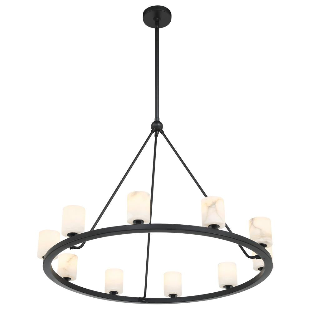 Crystorama ARAGON ARA-10265-MK-ST Chandelier Contemporary - Matte Black