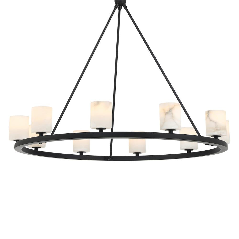 Crystorama ARAGON ARA-10265-MK-ST Chandelier Contemporary - Matte Black