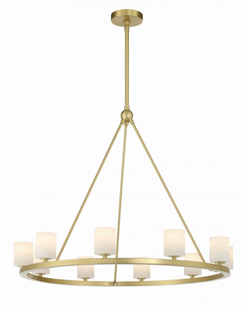 Crystorama ARAGON ARA-10265-SB-ST Chandelier Modern - Soft Brass