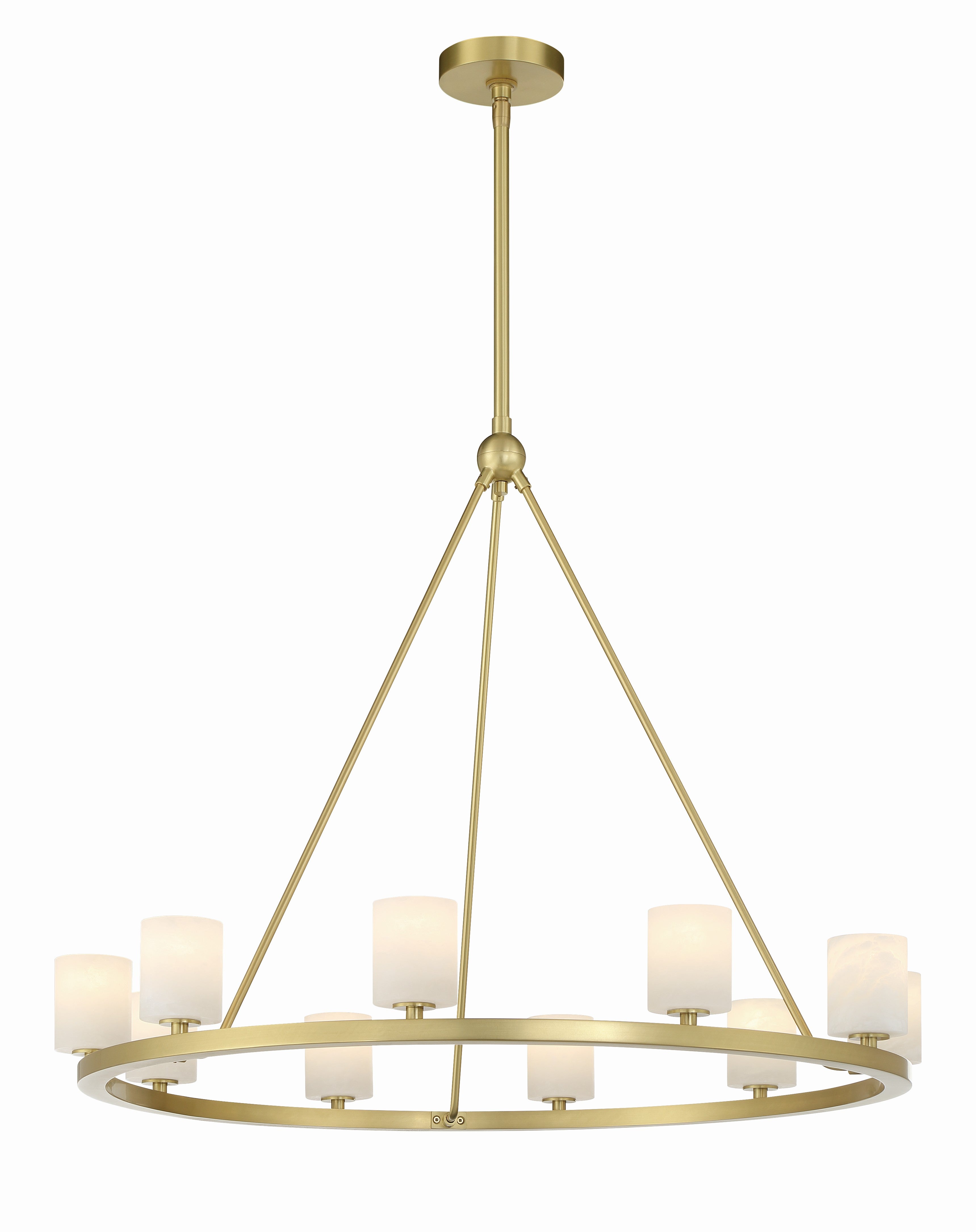 Aragon 10 Light LED Soft Brass Chandelier