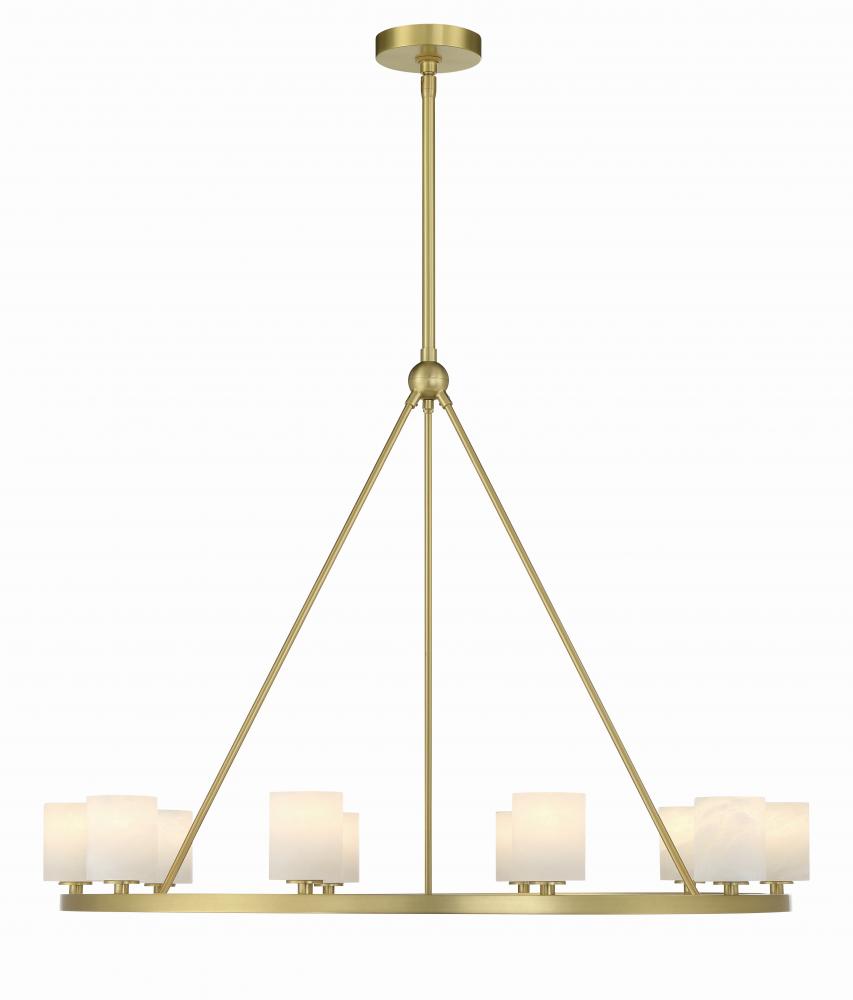 Crystorama ARAGON ARA-10265-SB-ST Chandelier Modern - Soft Brass