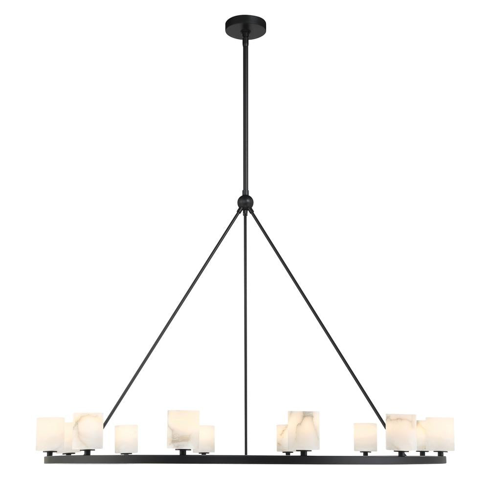 Crystorama ARAGON ARA-10266-MK-ST Chandelier Contemporary - Matte Black