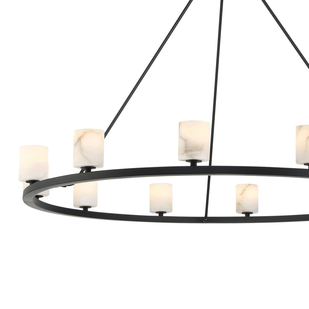 Crystorama ARAGON ARA-10266-MK-ST Chandelier Contemporary - Matte Black