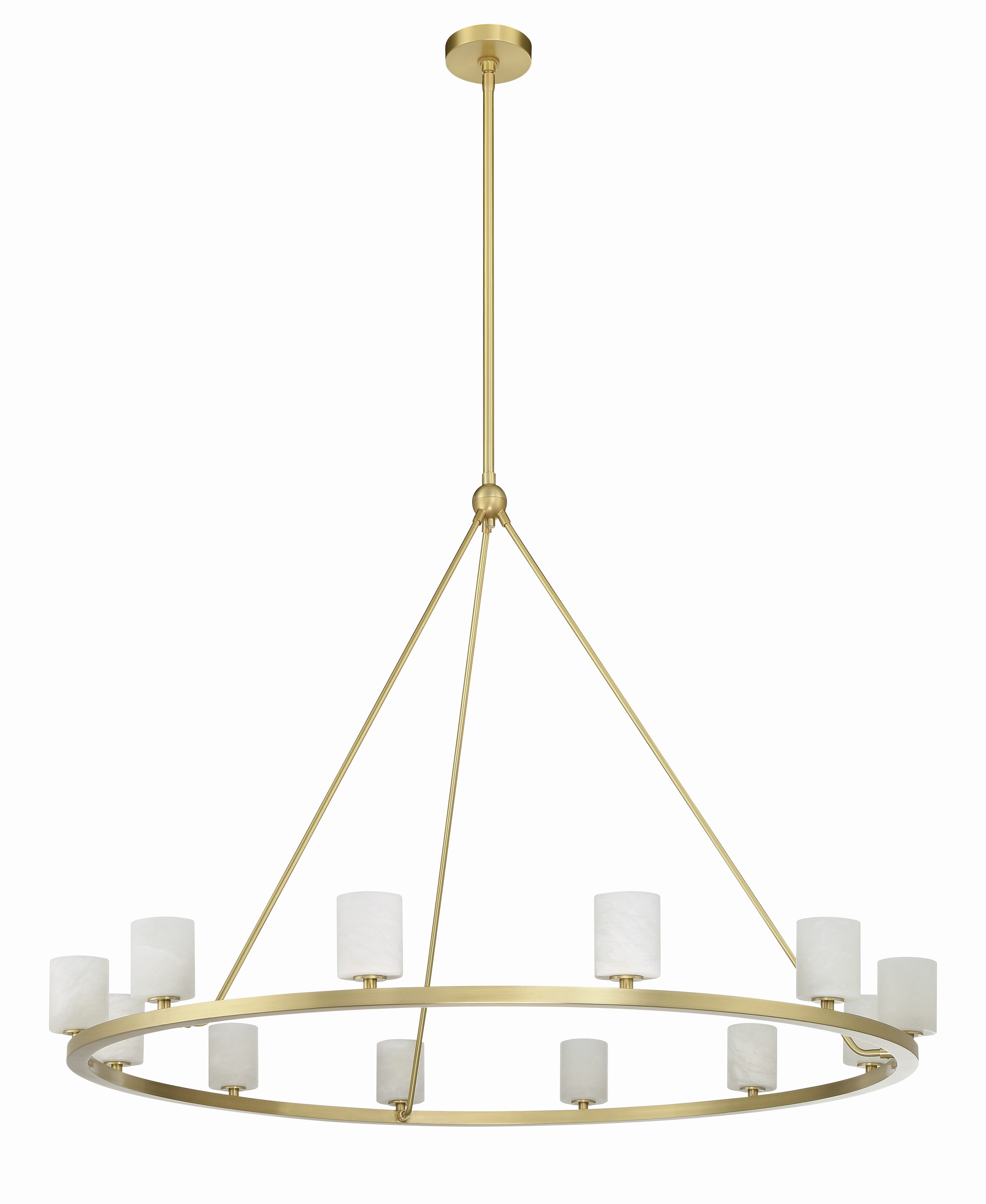 Crystorama Aragon ARA-10266-SB-ST – 46.75 Inch – 12 Light – Chandelier – Soft Brass – Dry Rated