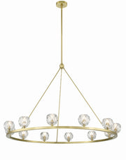 Crystorama Aragon ARA-10266-SB – 48 Inch – 12 Light – Chandelier – Soft Brass – Dry Rated