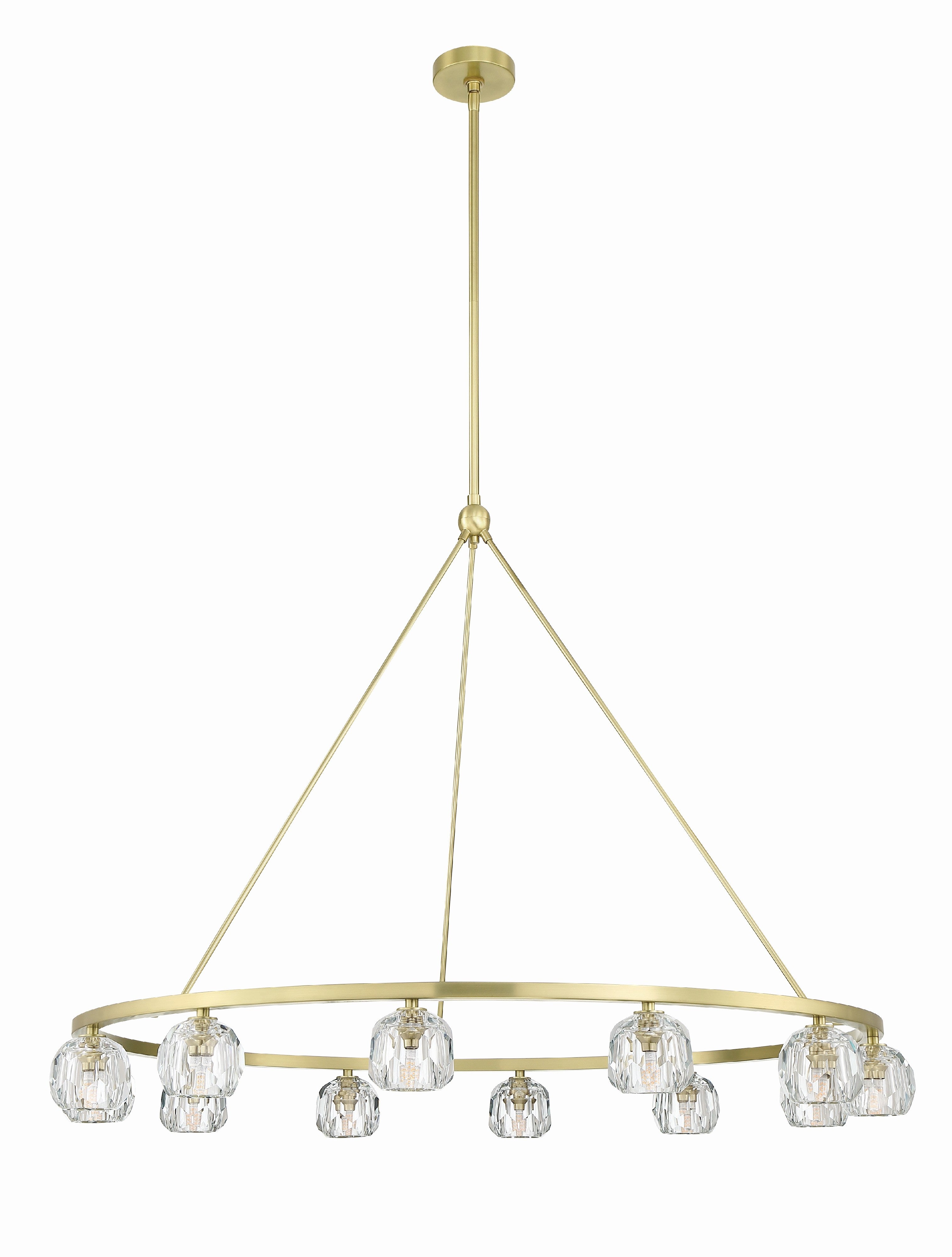 Crystorama Aragon ARA-10266-SB – 48 Inch – 12 Light – Chandelier – Soft Brass – Dry Rated