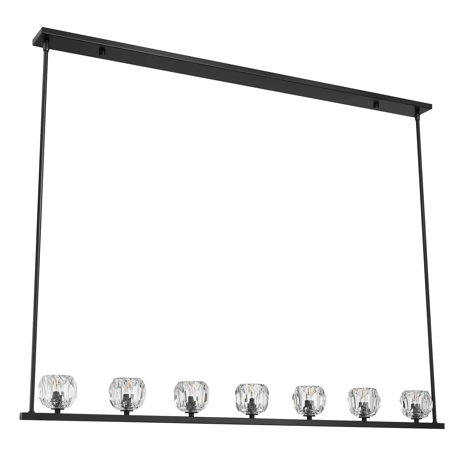 Crystorama Aragon ARA-10267-MK – 56 Inch – 7 Light – Chandelier – Matte Black – Dry Rated