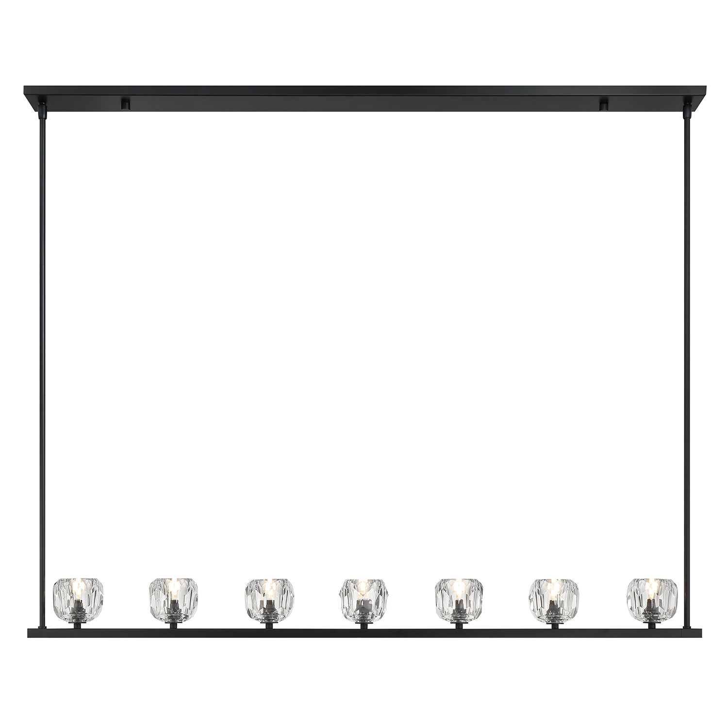 Crystorama Aragon ARA-10267-MK – 56 Inch – 7 Light – Chandelier – Matte Black – Dry Rated