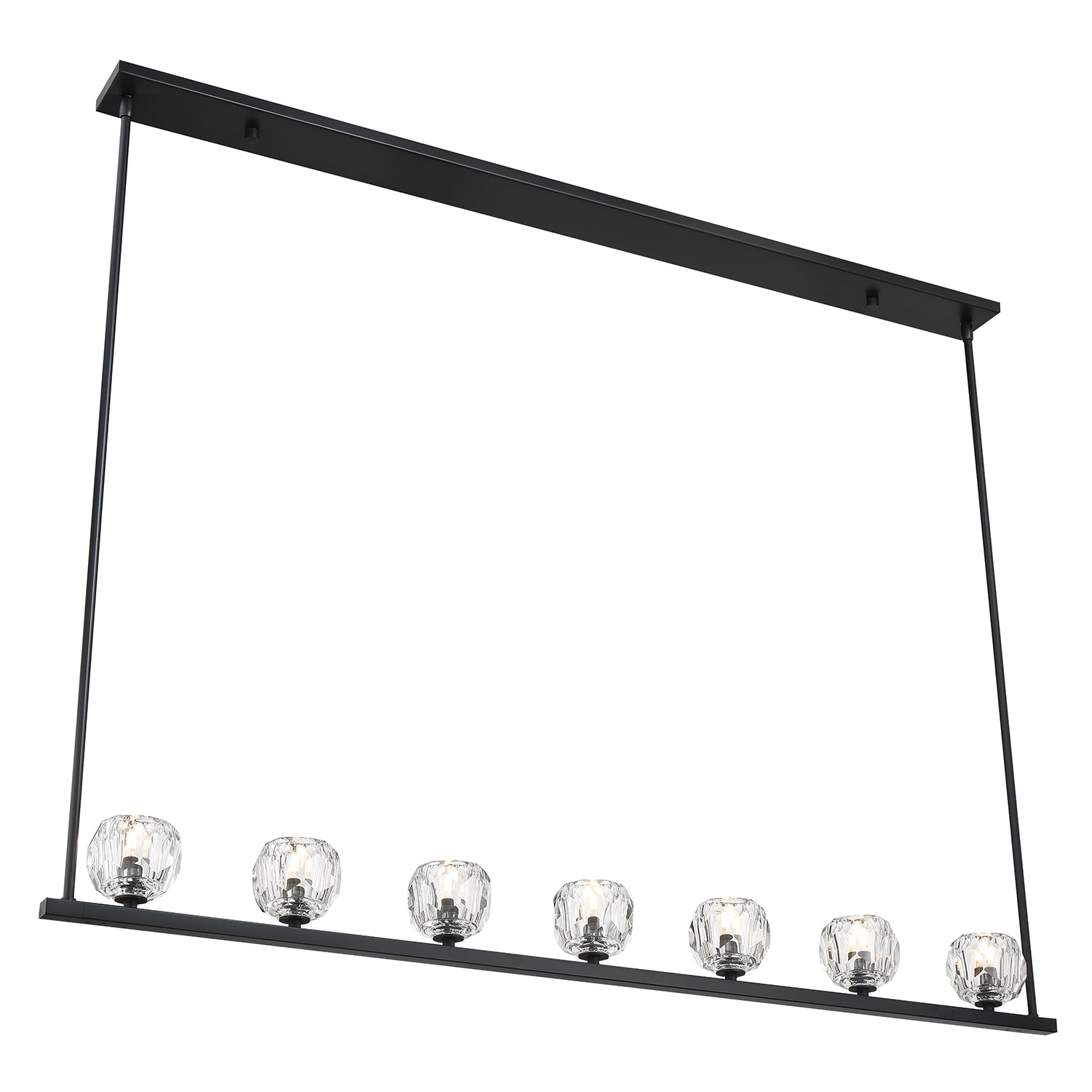 Crystorama Aragon ARA-10267-MK – 56 Inch – 7 Light – Chandelier – Matte Black – Dry Rated