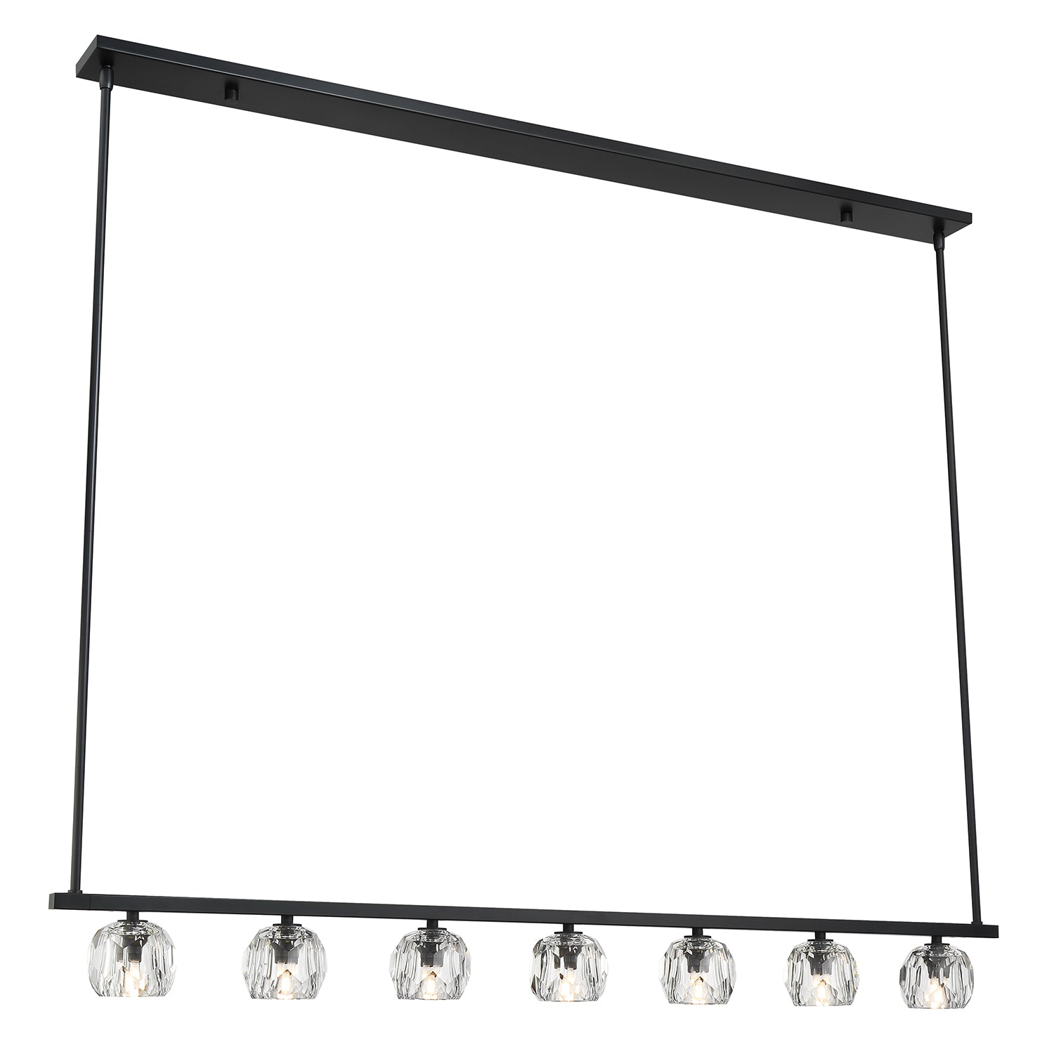 Crystorama Aragon ARA-10267-MK – 56 Inch – 7 Light – Chandelier – Matte Black – Dry Rated