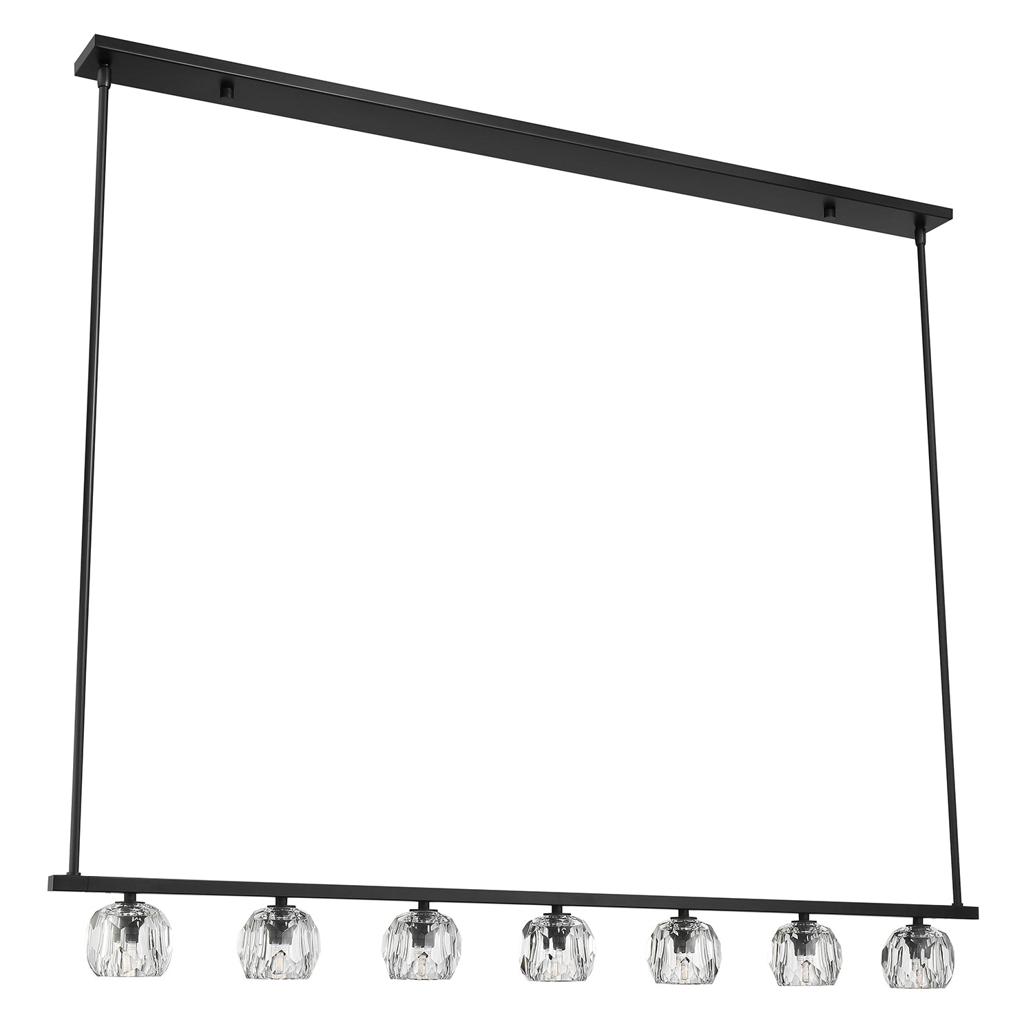 Crystorama Aragon ARA-10267-MK – 56 Inch – 7 Light – Chandelier – Matte Black – Dry Rated