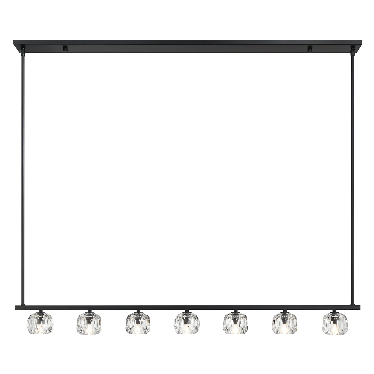 Crystorama Aragon ARA-10267-MK – 56 Inch – 7 Light – Chandelier – Matte Black – Dry Rated