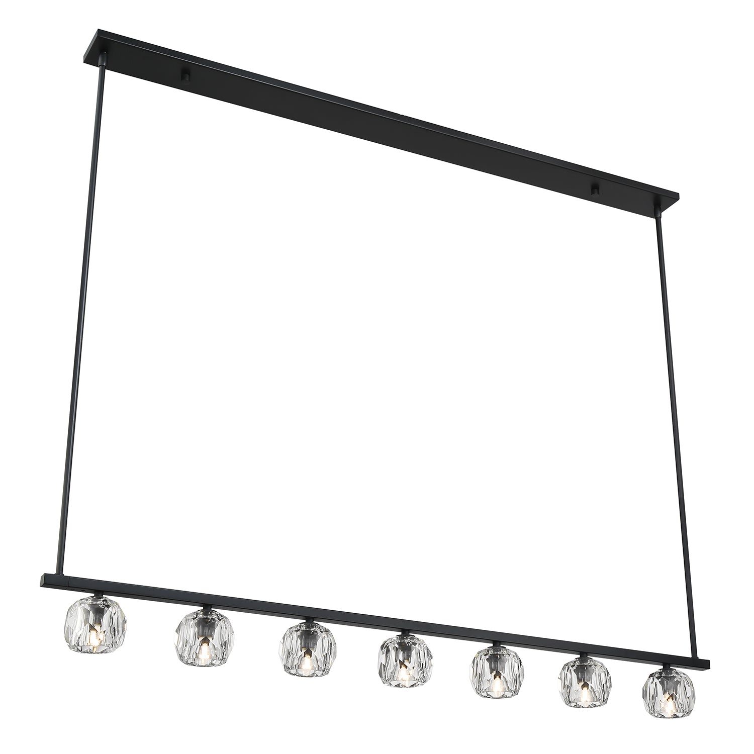 Crystorama Aragon ARA-10267-MK – 56 Inch – 7 Light – Chandelier – Matte Black – Dry Rated