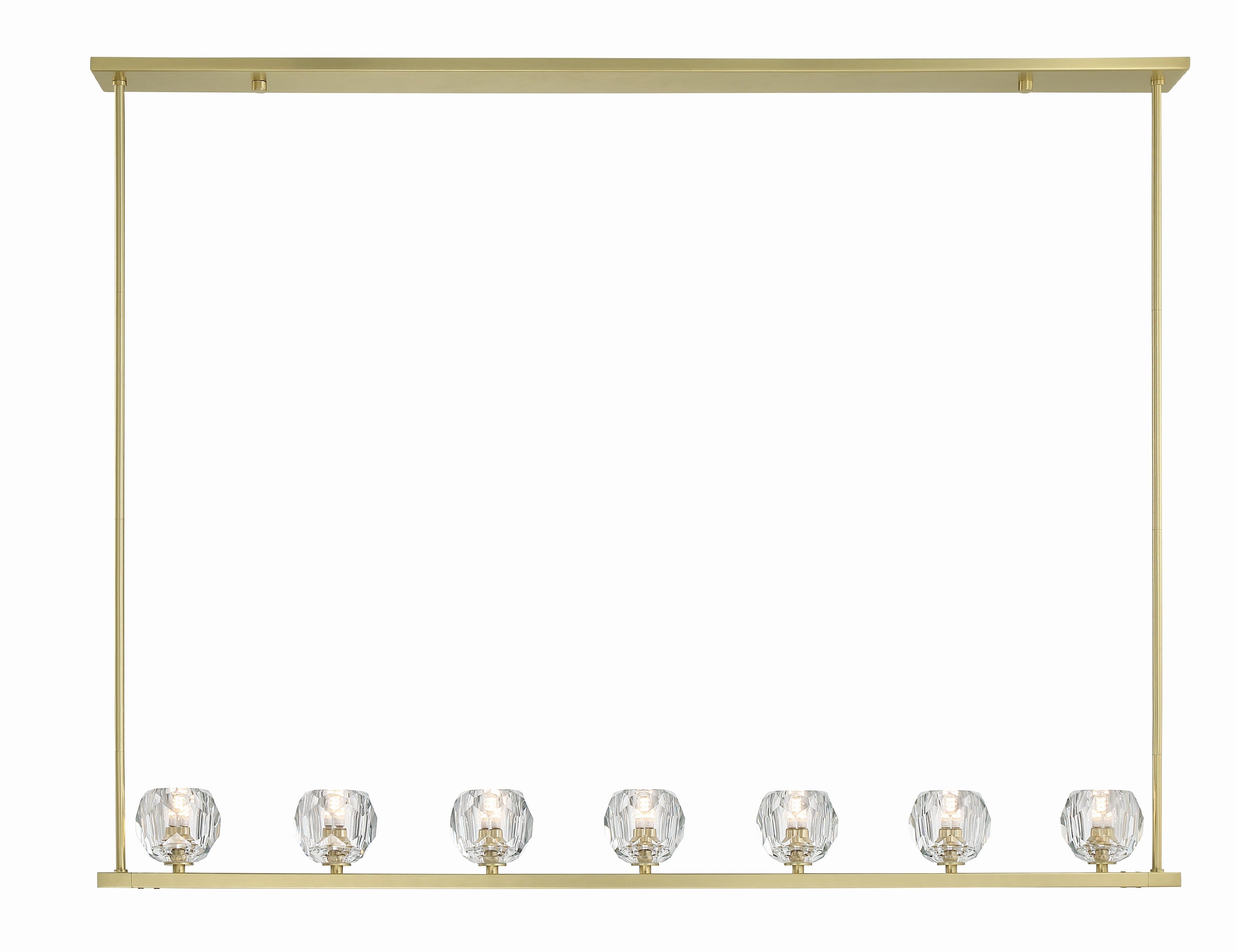 Crystorama Aragon ARA-10267-SB – 56 Inch – 7 Light – Chandelier – Soft Brass – Dry Rated