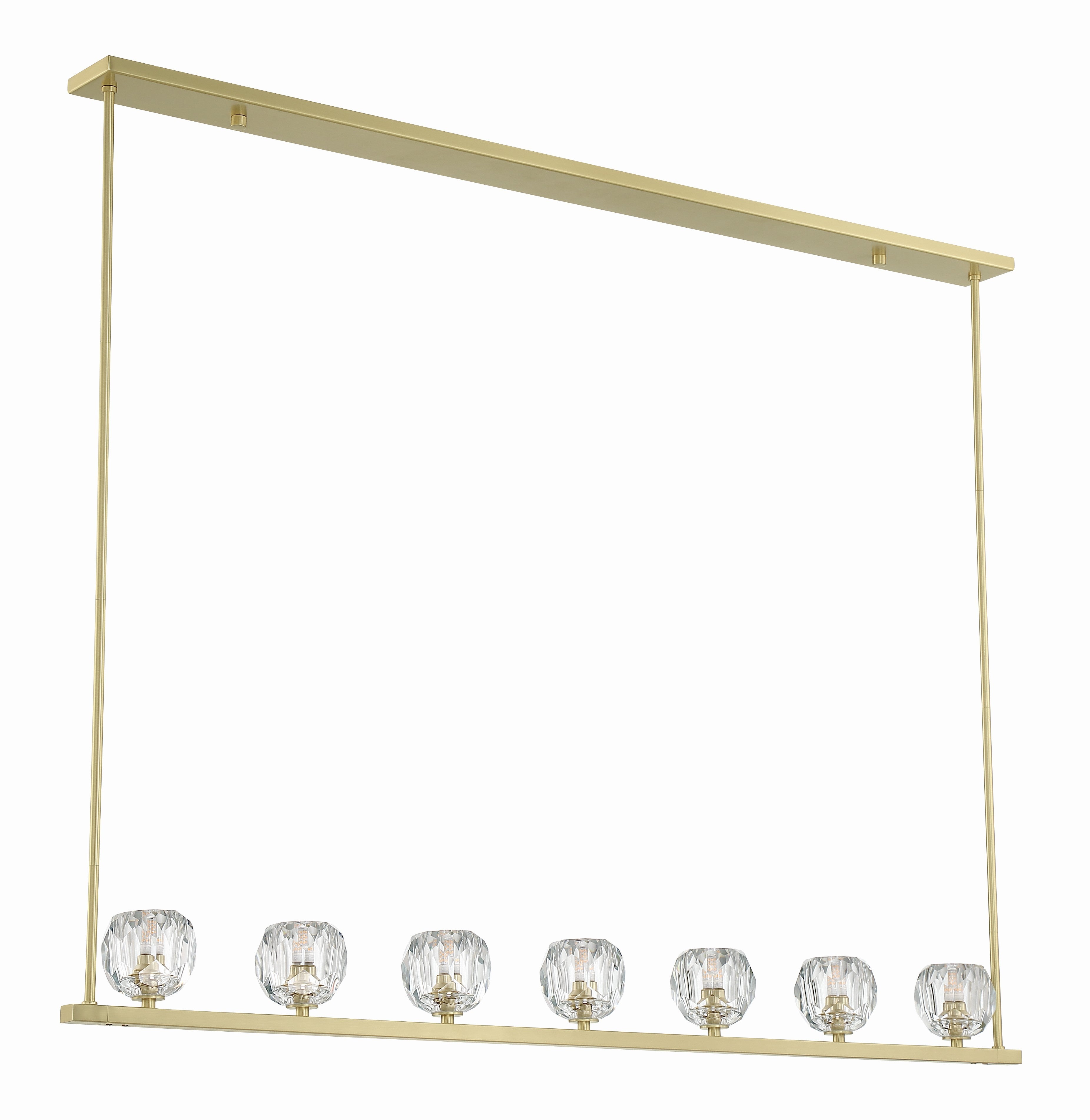 Crystorama Aragon ARA-10267-SB – 56 Inch – 7 Light – Chandelier – Soft Brass – Dry Rated