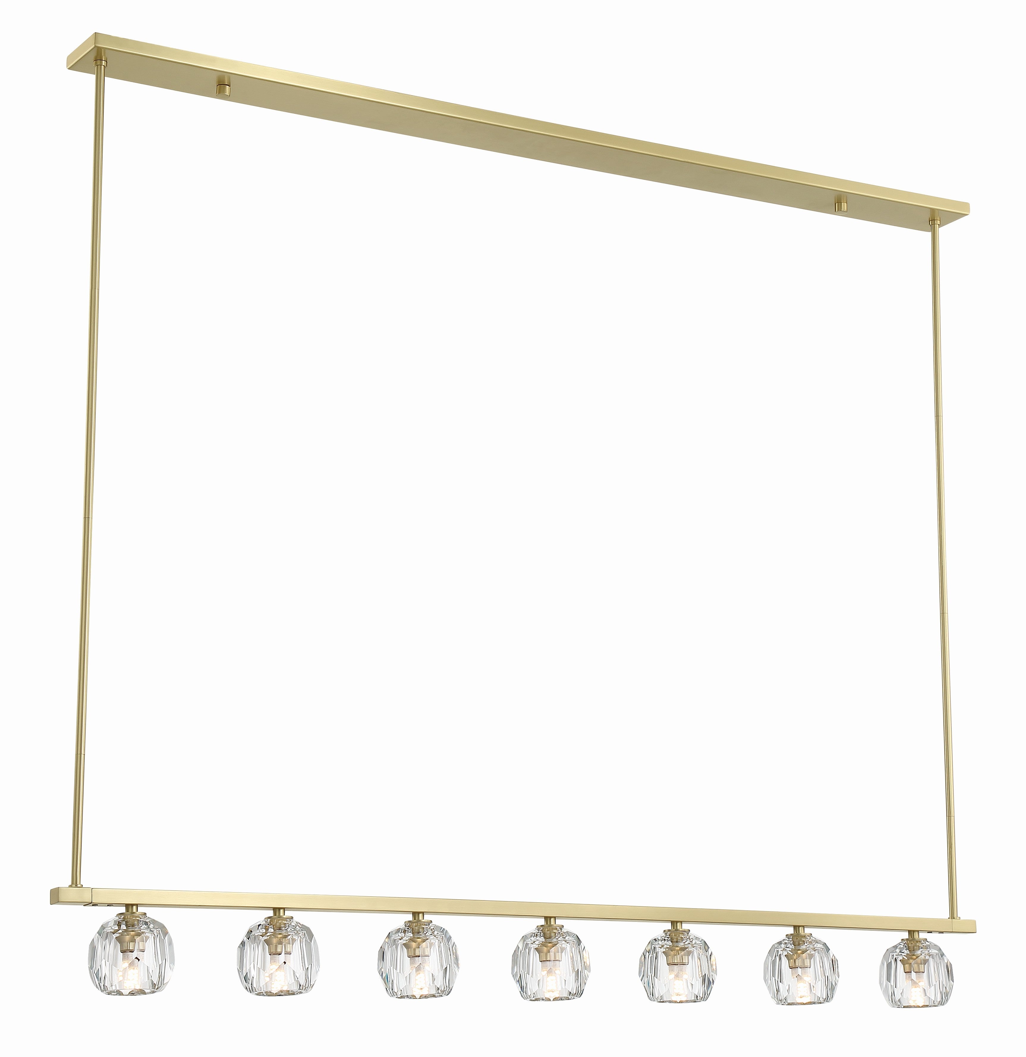 Crystorama Aragon ARA-10267-SB – 56 Inch – 7 Light – Chandelier – Soft Brass – Dry Rated