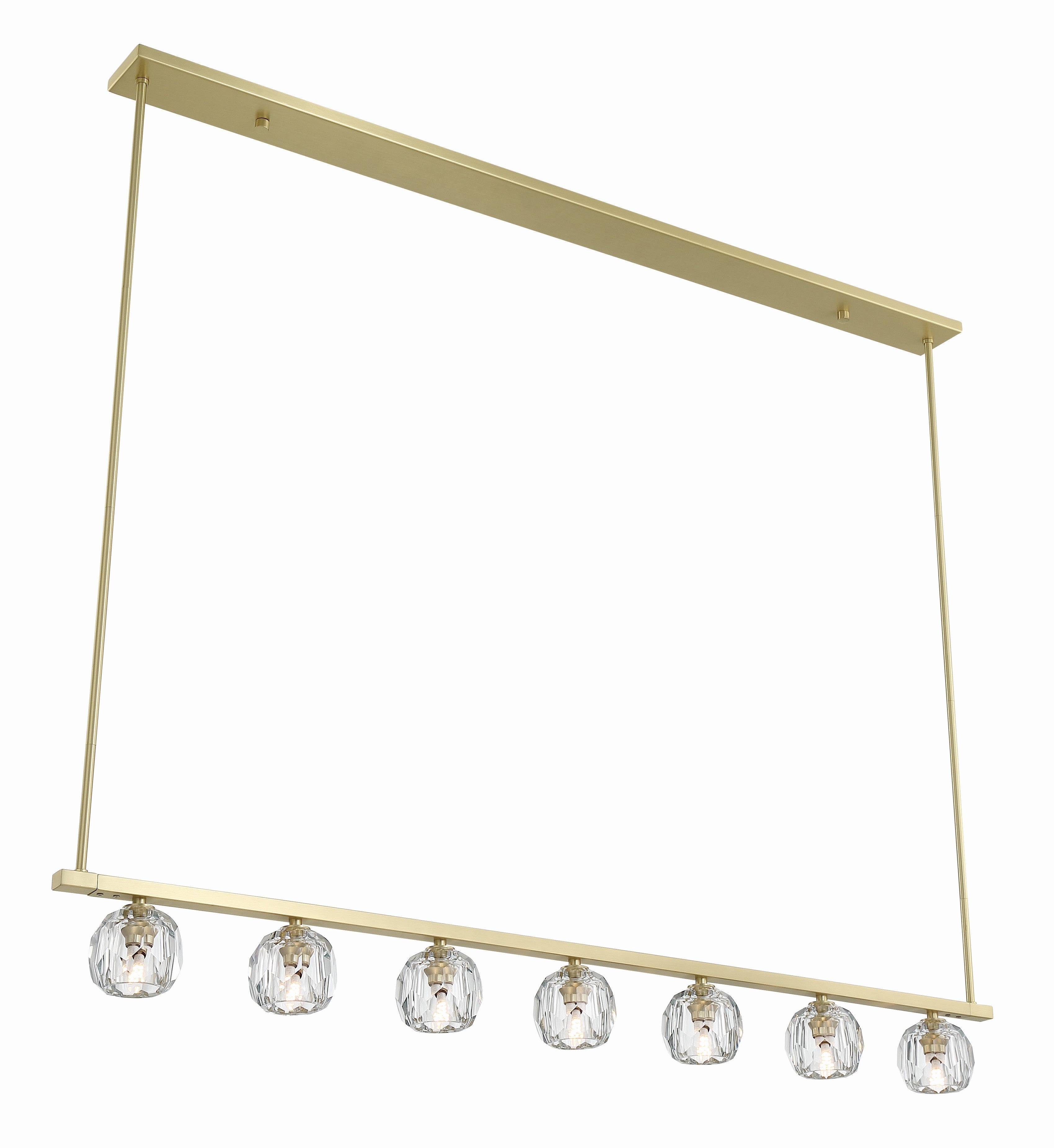 Crystorama Aragon ARA-10267-SB – 56 Inch – 7 Light – Chandelier – Soft Brass – Dry Rated
