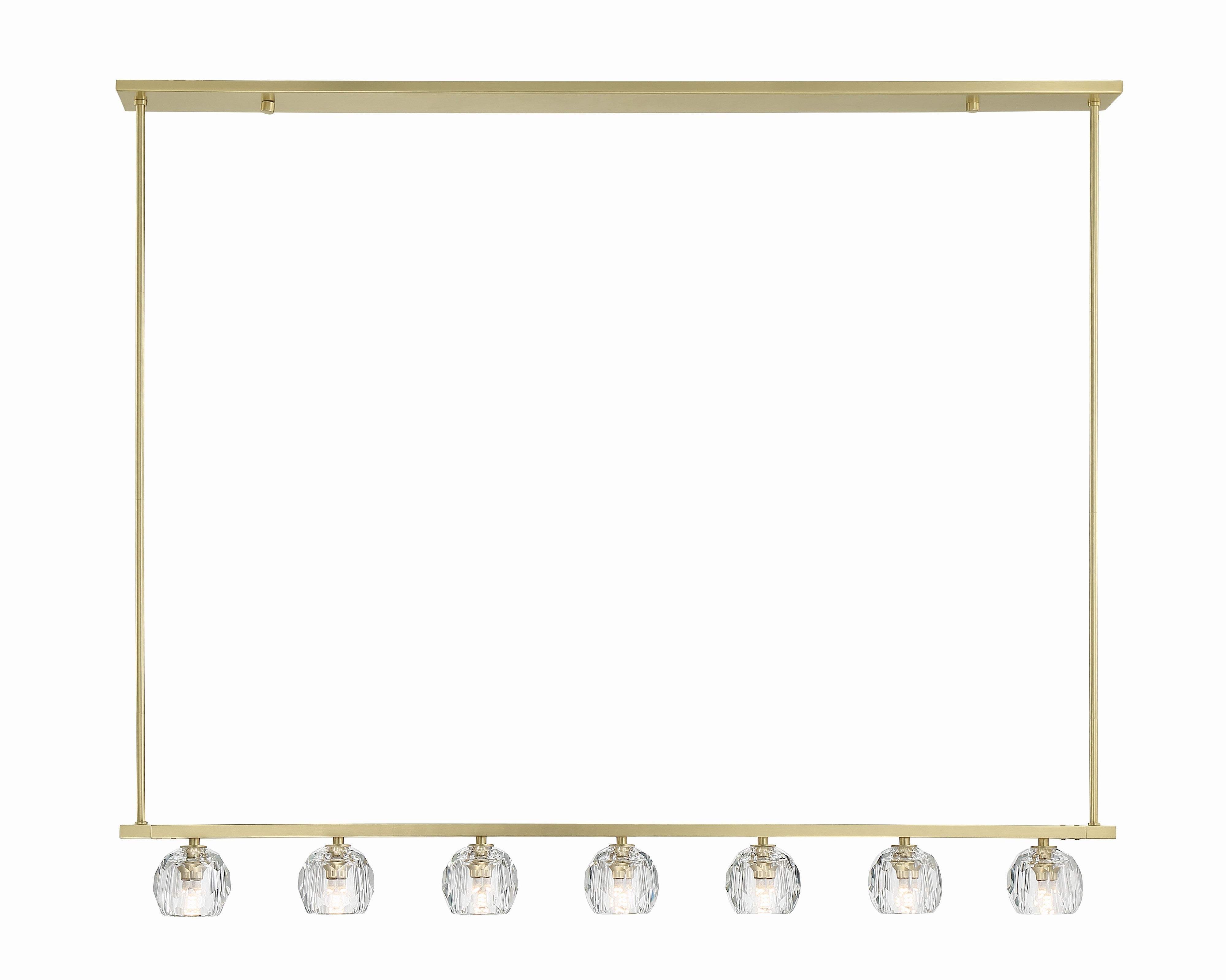 Crystorama Aragon ARA-10267-SB – 56 Inch – 7 Light – Chandelier – Soft Brass – Dry Rated