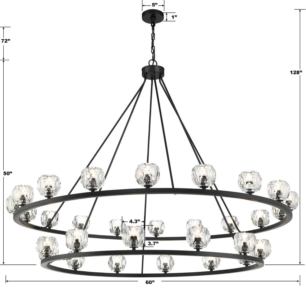 Crystorama ARAGON ARA-10269-MK Chandelier Contemporary - Matte Black