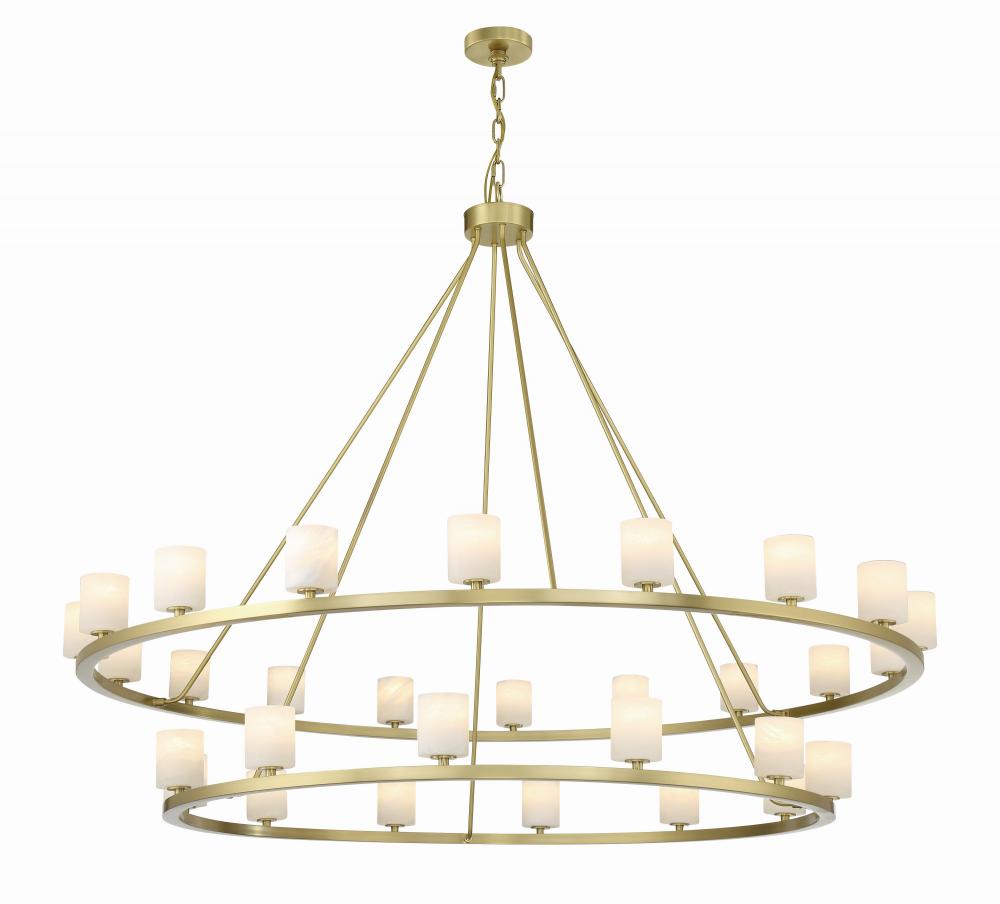 Crystorama ARAGON ARA-10269-SB-ST Chandelier Modern - Soft Brass