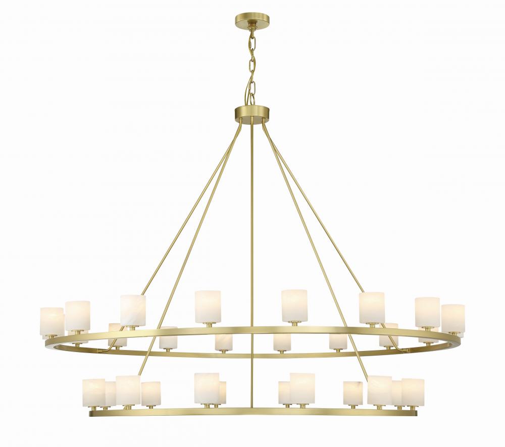 Crystorama ARAGON ARA-10269-SB-ST Chandelier Modern - Soft Brass