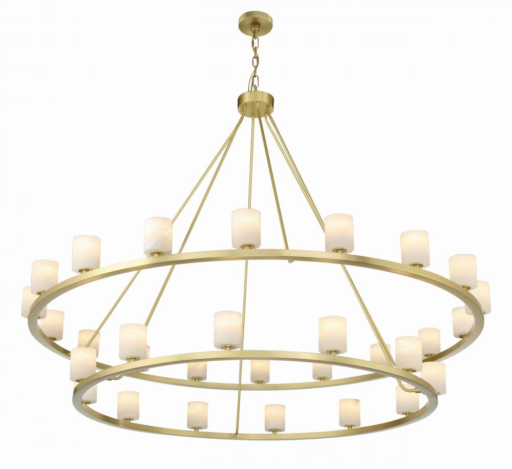 Crystorama ARAGON ARA-10269-SB-ST Chandelier Modern - Soft Brass