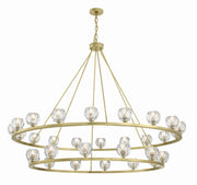 Crystorama Aragon ARA-10269-SB – 60 Inch – 30 Light – Chandelier – Soft Brass – Dry Rated