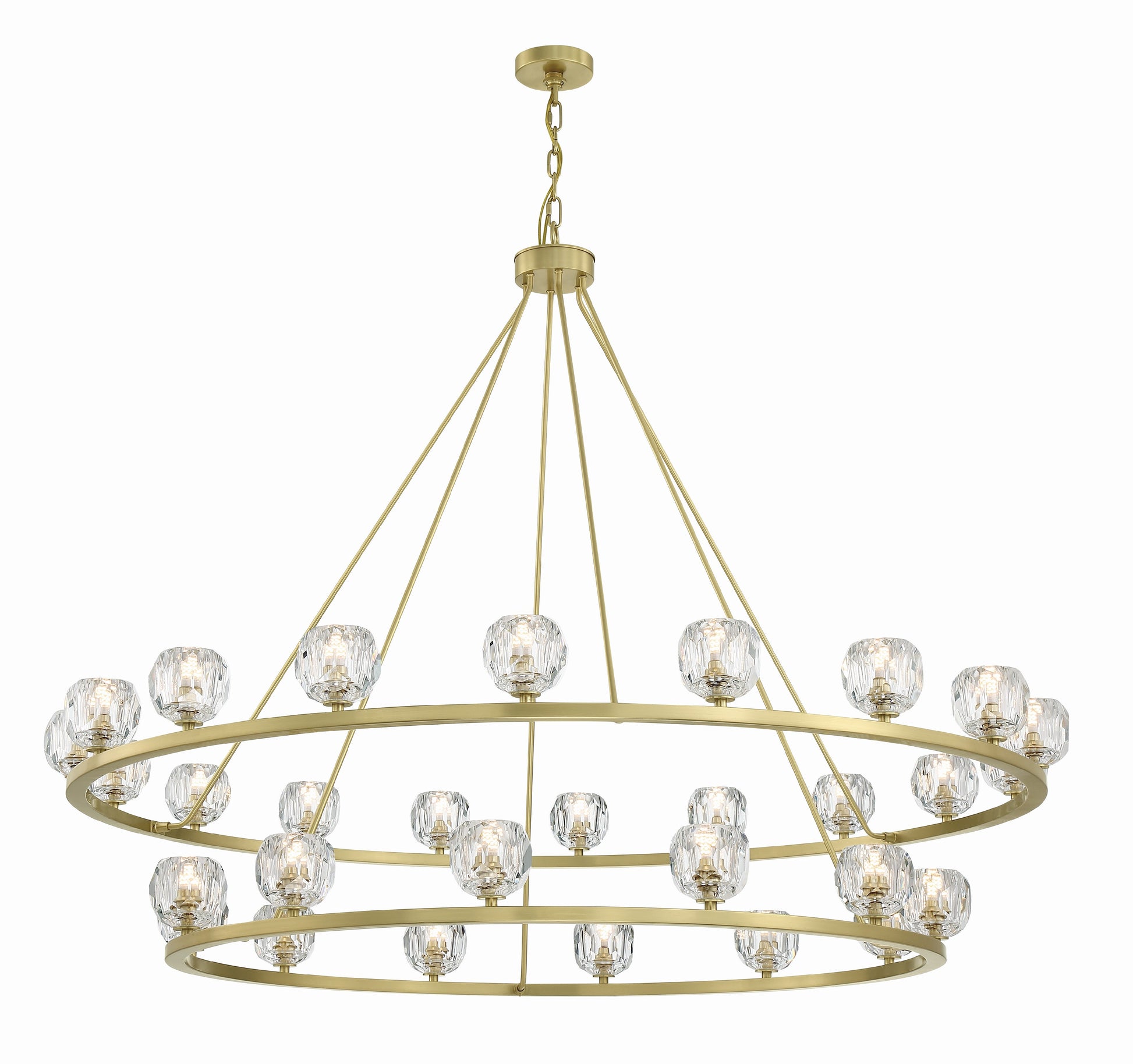 Crystorama Aragon ARA-10269-SB – 60 Inch – 30 Light – Chandelier – Soft Brass – Dry Rated