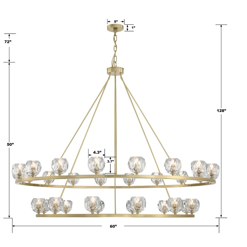 Crystorama ARAGON ARA-10269-SB Chandelier Modern - Soft Brass