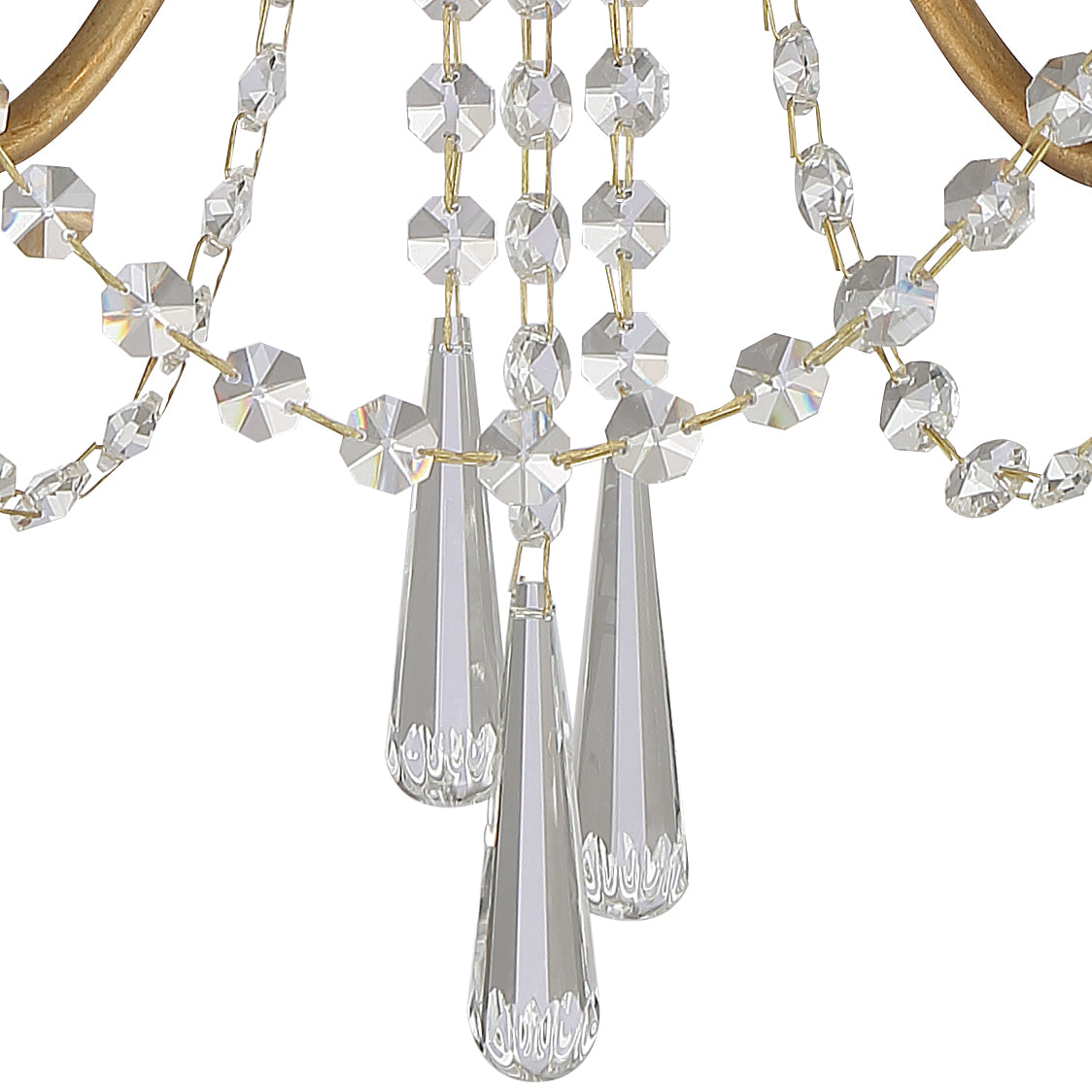 Crystorama Arcadia ARC-1902-GA-CL-MWP – 11.25 Inch – 2 Light – Sconce – Antique Gold – Damp Rated