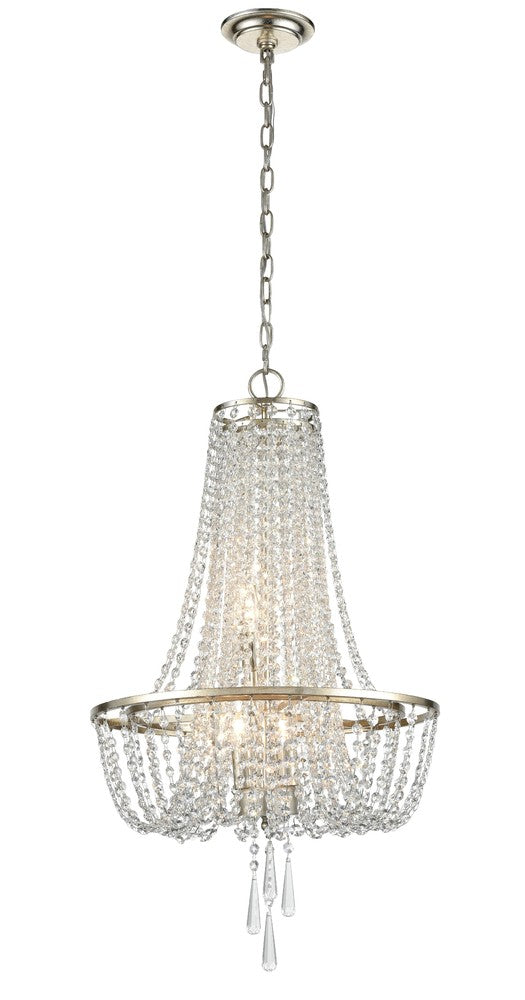 Crystorama ARCADIA ARC-1907-SA-CL-MWP Chandelier Contemporary - Antique Silver