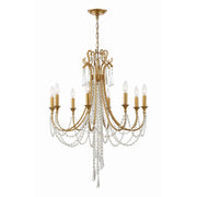 Crystorama Arcadia ARC-1908-GA-CL-MWP – 26 Inch – 8 Light – Chandelier – Antique Gold – Dry Rated