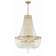 Crystorama Arcadia ARC-1917-GA-CL-MWP – 24 Inch – 9 Light – Chandelier – Antique Gold – Dry Rated