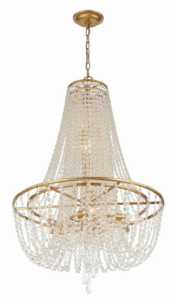 Crystorama ARCADIA ARC-1917-GA-CL-MWP Chandelier Contemporary - Antique Gold