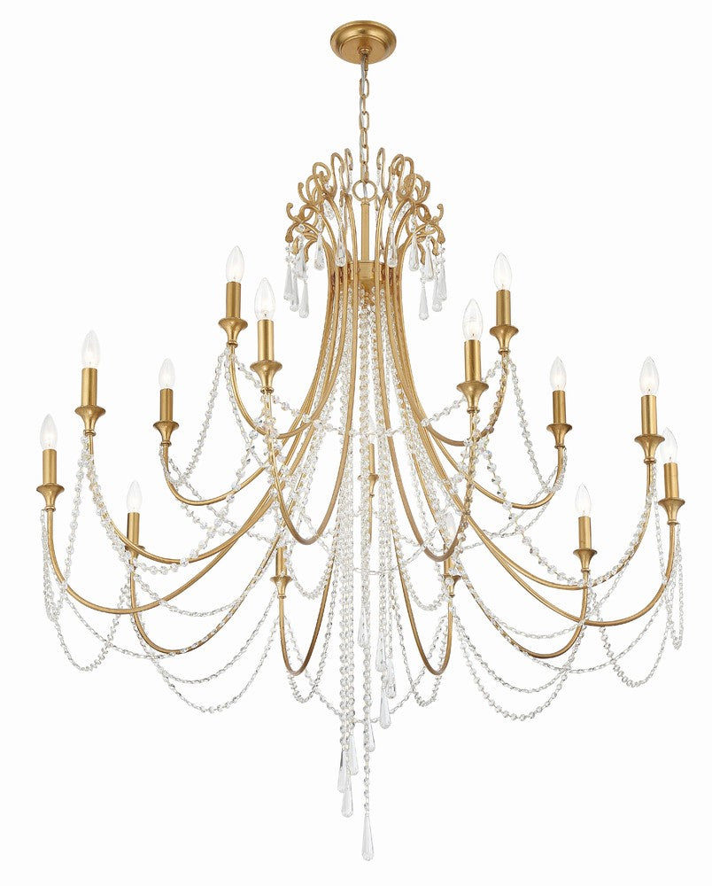 Crystorama ARCADIA ARC-1919-GA-CL-MWP Chandelier Contemporary - Antique Gold