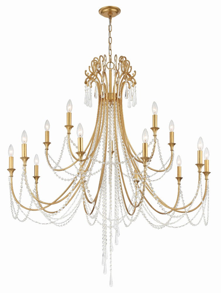 Crystorama ARCADIA ARC-1919-GA-CL-MWP Chandelier Contemporary - Antique Gold