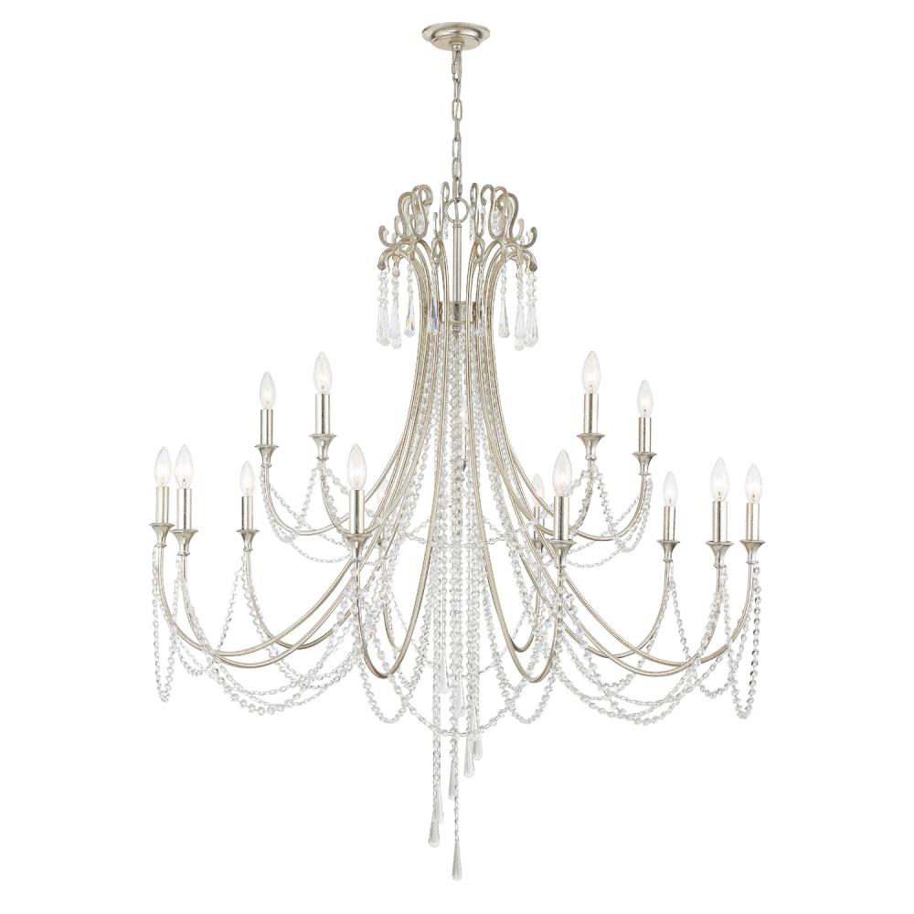 Crystorama ARCADIA ARC-1919-SA-CL-MWP Chandelier Contemporary - Antique Silver