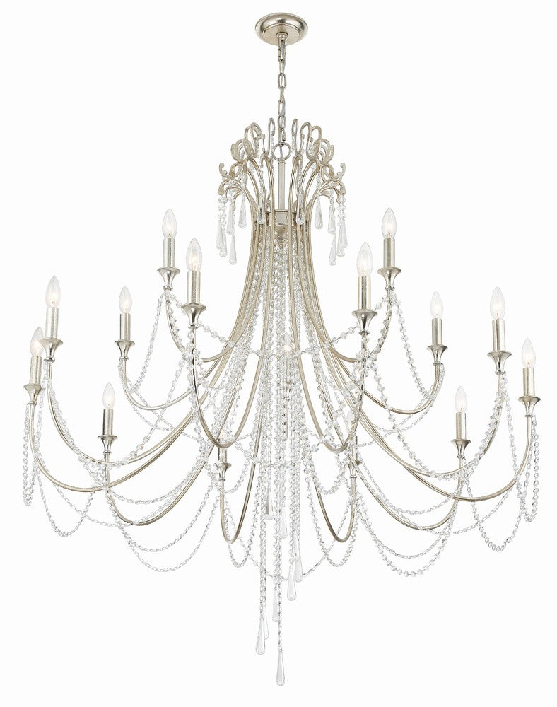 Crystorama ARCADIA ARC-1919-SA-CL-MWP Chandelier Contemporary - Antique Silver