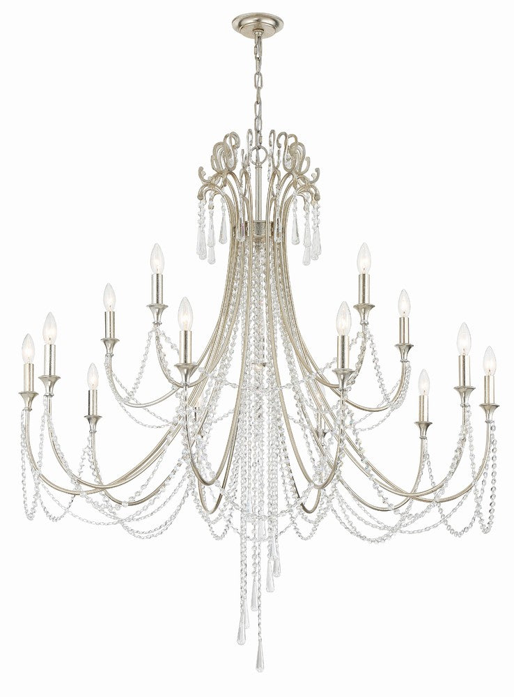 Crystorama ARCADIA ARC-1919-SA-CL-MWP Chandelier Contemporary - Antique Silver